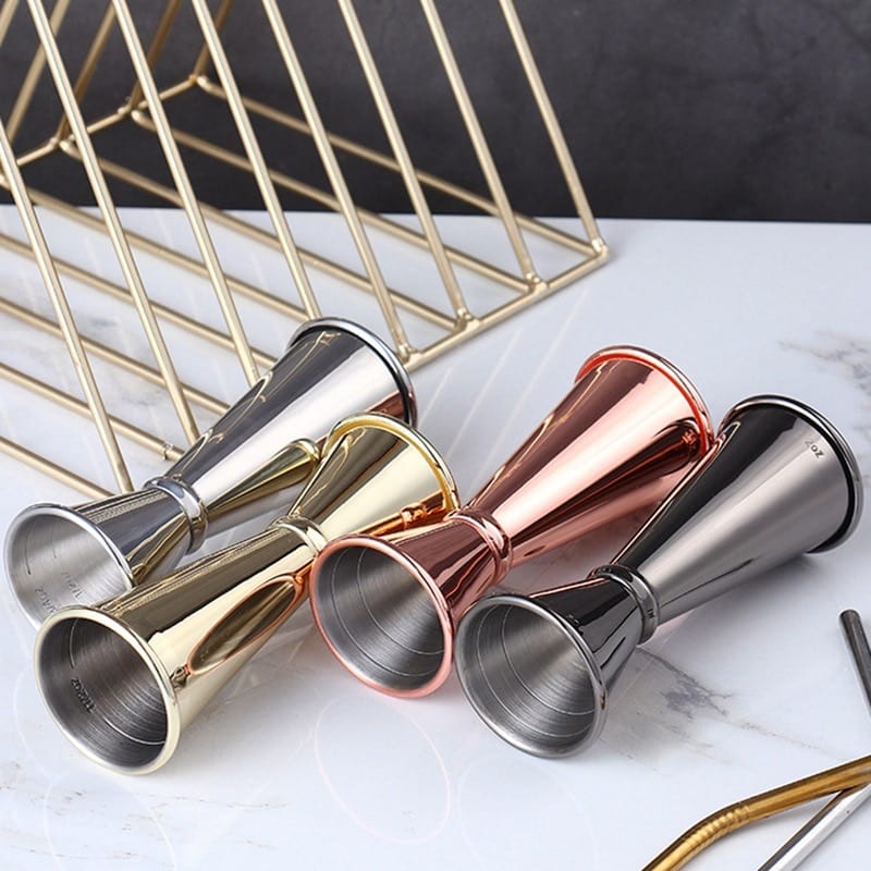 Stainless Steel Cocktail Scale Cup Double Head Measuring Cup Bartending Measuring Cup for Bar Jigger 1pc