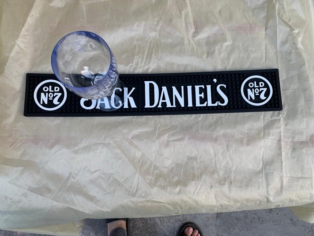 Jack Daniels Rubber Bar Mat | DrinkFort