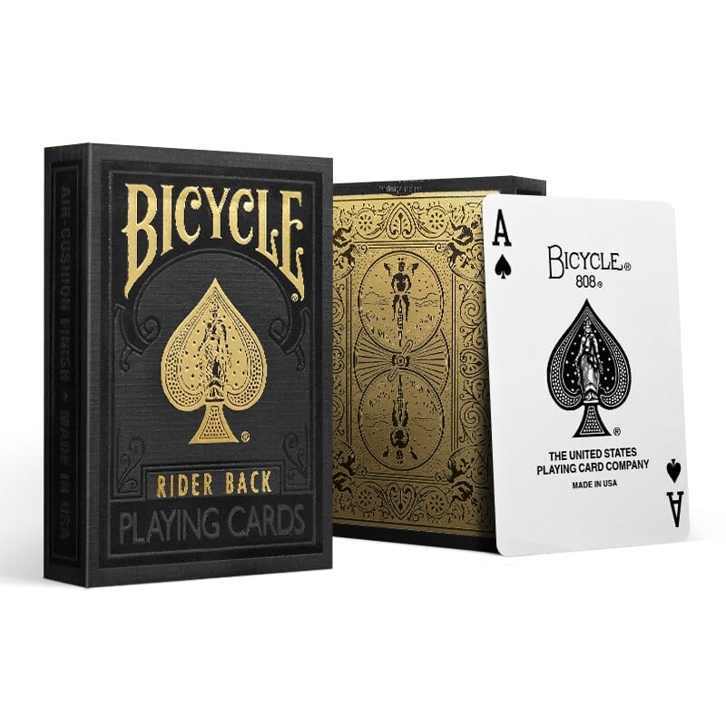 Bicycle Rider Back Black Gold Playing Cards Premium Deck USPCC Limited Edition Poker Magic Card Games Magic Tricks Props