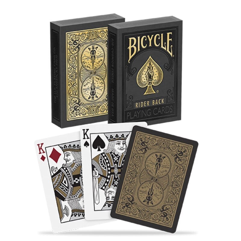 Bicycle Rider Back Black Gold Playing Cards Premium Deck USPCC Limited Edition Poker Magic Card Games Magic Tricks Props