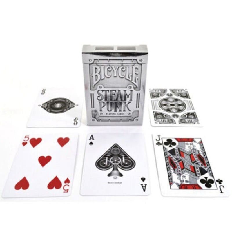 Bicycle Playing Cards--Silver Steam Punk