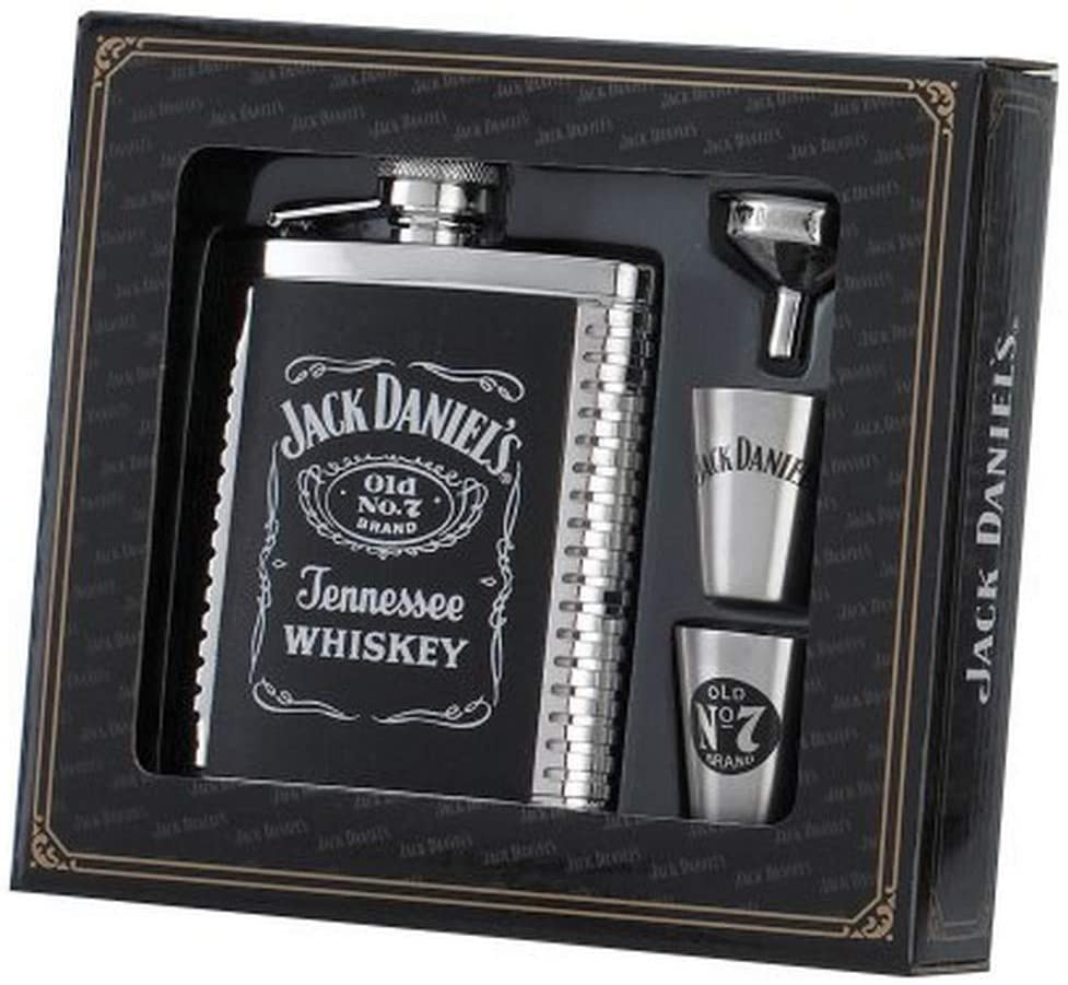 Jack Daniels Ltd Edition On Tour Rock Collectable tumbler Set X4 & Hip Flask 6oz 